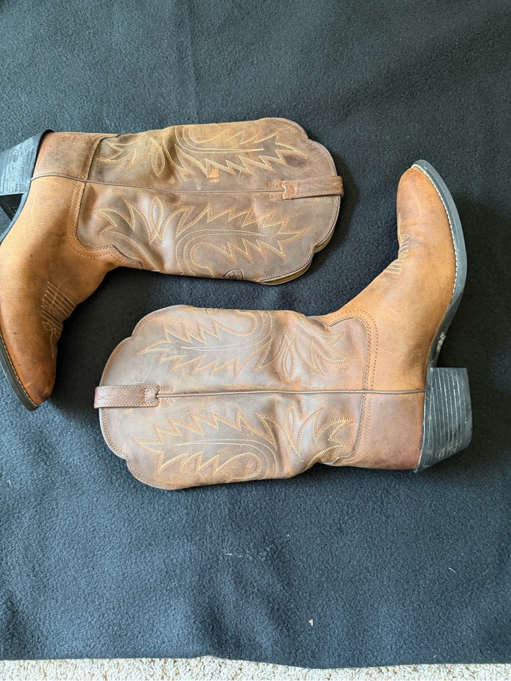 Ariat Tan Leather Women's Western Cowboy Boots - Picture 3 of 3